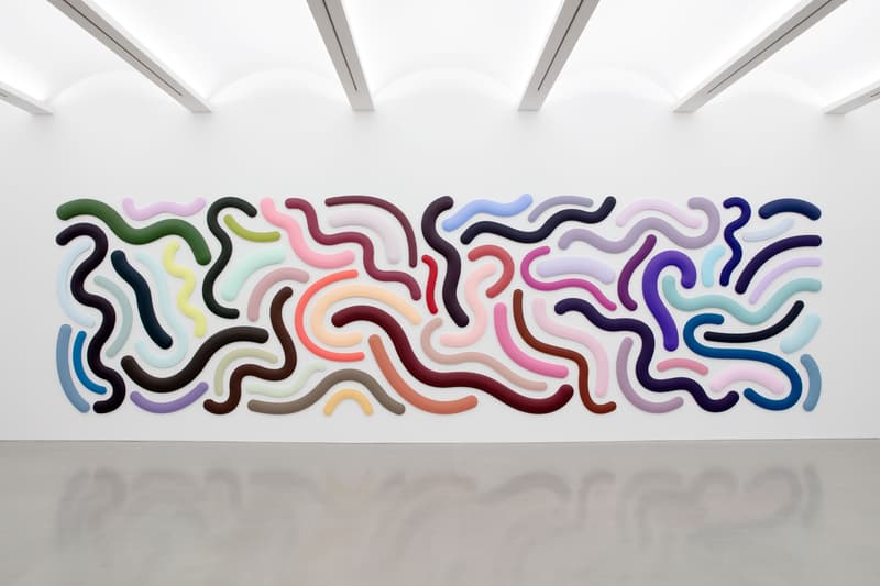 Josh Sperling Perrotin Tokyo Squiggles Composites Sculpture Installation Blue Red Green Purple Yellow Pink Brown Black