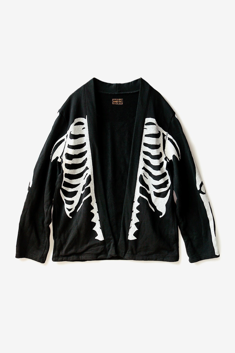Kapital Eco Fleece Kakashi Bone Shirt Release Info Japanese fashion americana skeleton print drop date price kapital.co.jp
