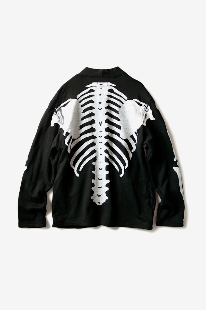 Kapital Eco Fleece Kakashi Bone Shirt Release Info Japanese fashion americana skeleton print drop date price kapital.co.jp
