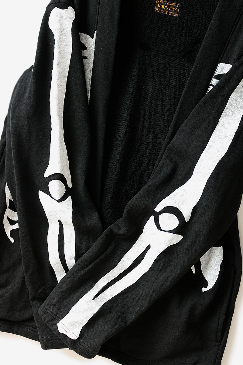 Kapital Eco Fleece Kakashi Bone Shirt Release Info Japanese fashion americana skeleton print drop date price kapital.co.jp
