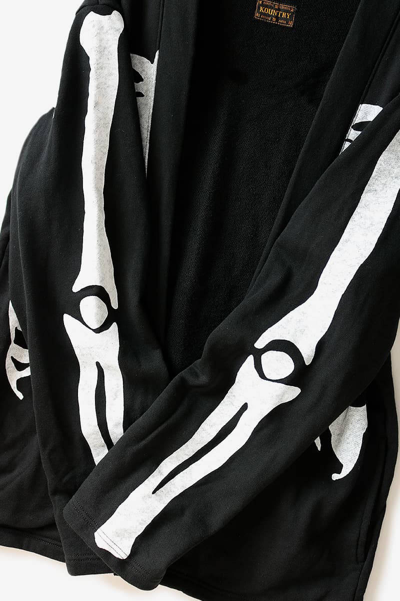 Kapital Eco Fleece Kakashi Bone Shirt Release Info Japanese fashion americana skeleton print drop date price kapital.co.jp