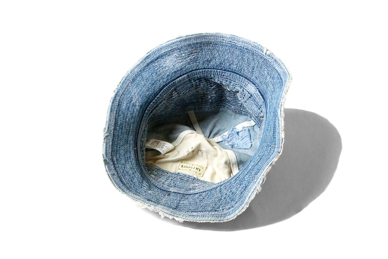Kapital 'Old Man and the Sea' Inspired Bucket Hats Denim pants jeans distressed darning repair japanese fashion americana ernest hemingway