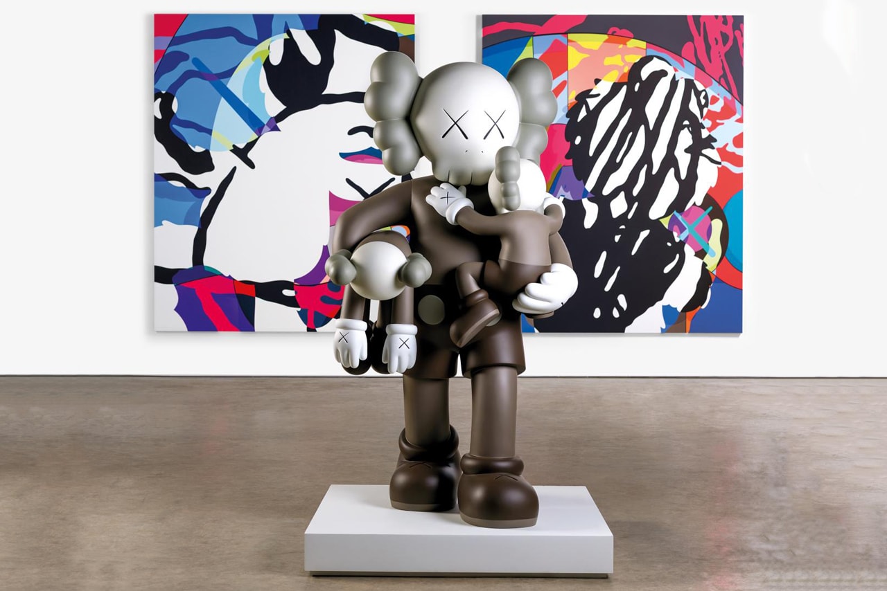 kaws companionship in the age of loneliness national gallery of victoria melbourne australia playtime children presentation companion sculptures artworks installations paintings