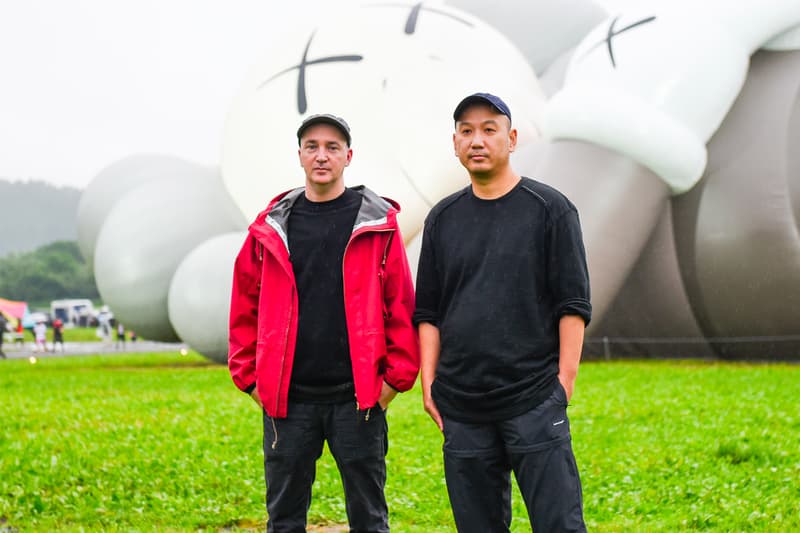 'KAWS: HOLIDAY JAPAN' Opening Event mt. fuji companion figure collectible statue art street herschel address date hours Futura, Stash, Mizuhara Kiko, Laura, Katori Shingo, Takizawa Shinsuke, YOON