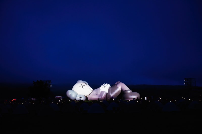 'KAWS: HOLIDAY JAPAN' Opening Event mt. fuji companion figure collectible statue art street herschel address date hours Futura, Stash, Mizuhara Kiko, Laura, Katori Shingo, Takizawa Shinsuke, YOON