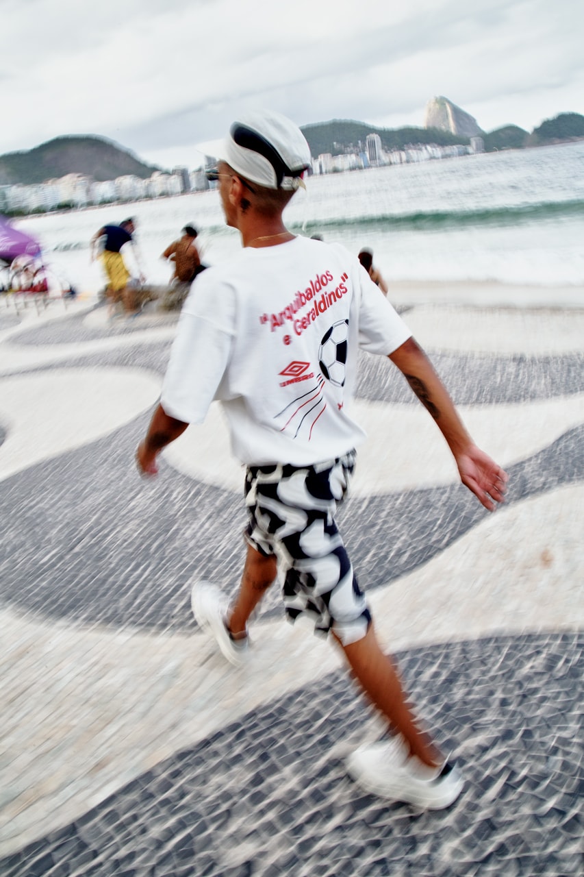 Kinfolk Umbro Capsule Collection summer 2019 release Jackets Shorts Pants Tees Hoodies Black Red White Rio de Janeiro brazil youth ricardo beliel