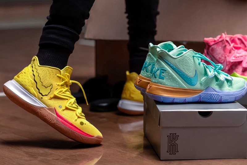 Nike Kyrie Irving 'Spongebob Squarepants' Collaboration sneaker 5 2 low colorways squidward mr krabs patrick star sandy squirrel release date info august 2019 buy