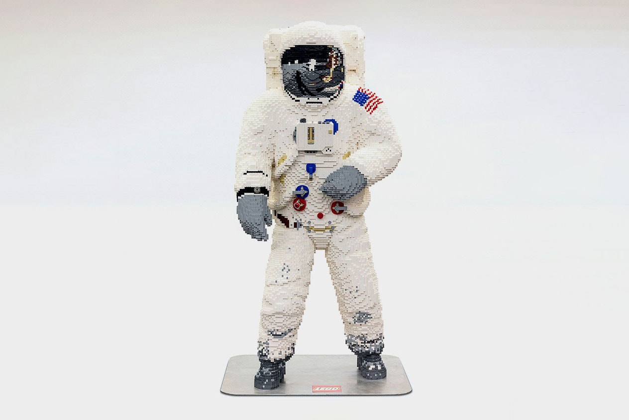 LEGO Builds Life-Size Astronaut to Celebrate Apollo 11 50th anniversary moon landing mission space n.a.s.a. united states of america usa