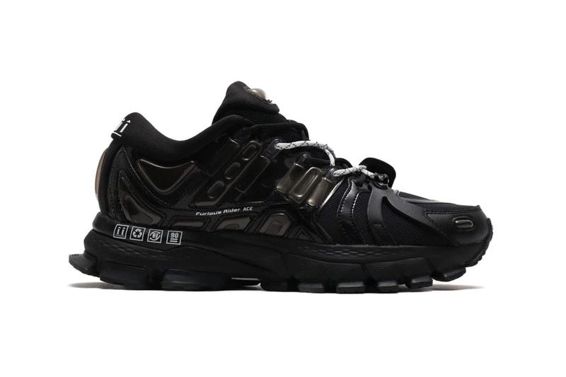 LI NING Furious Rider Ace 15 Black silicone bubbles rubber leather mesh black SS20 paris fashion week runner chinese athletic sportswear brand chunky duo laces 