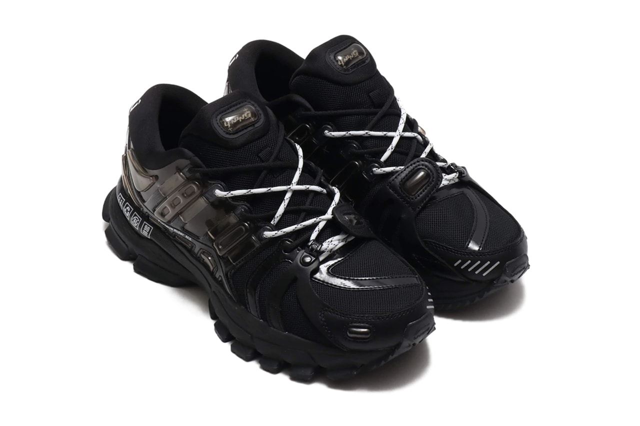 LI NING Furious Rider Ace 15 Black silicone bubbles rubber leather mesh black SS20 paris fashion week runner chinese athletic sportswear brand chunky duo laces