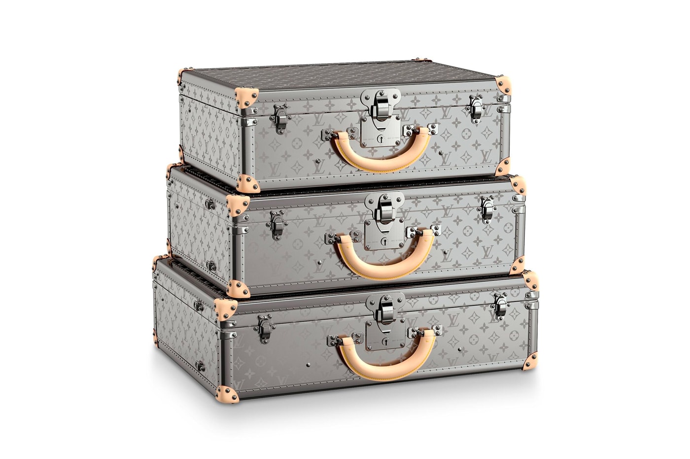 Louis Vuitton Bisten Monogram Titane Collection 50 55 60 suitcase travel luggage trunk luxury designer fashion 