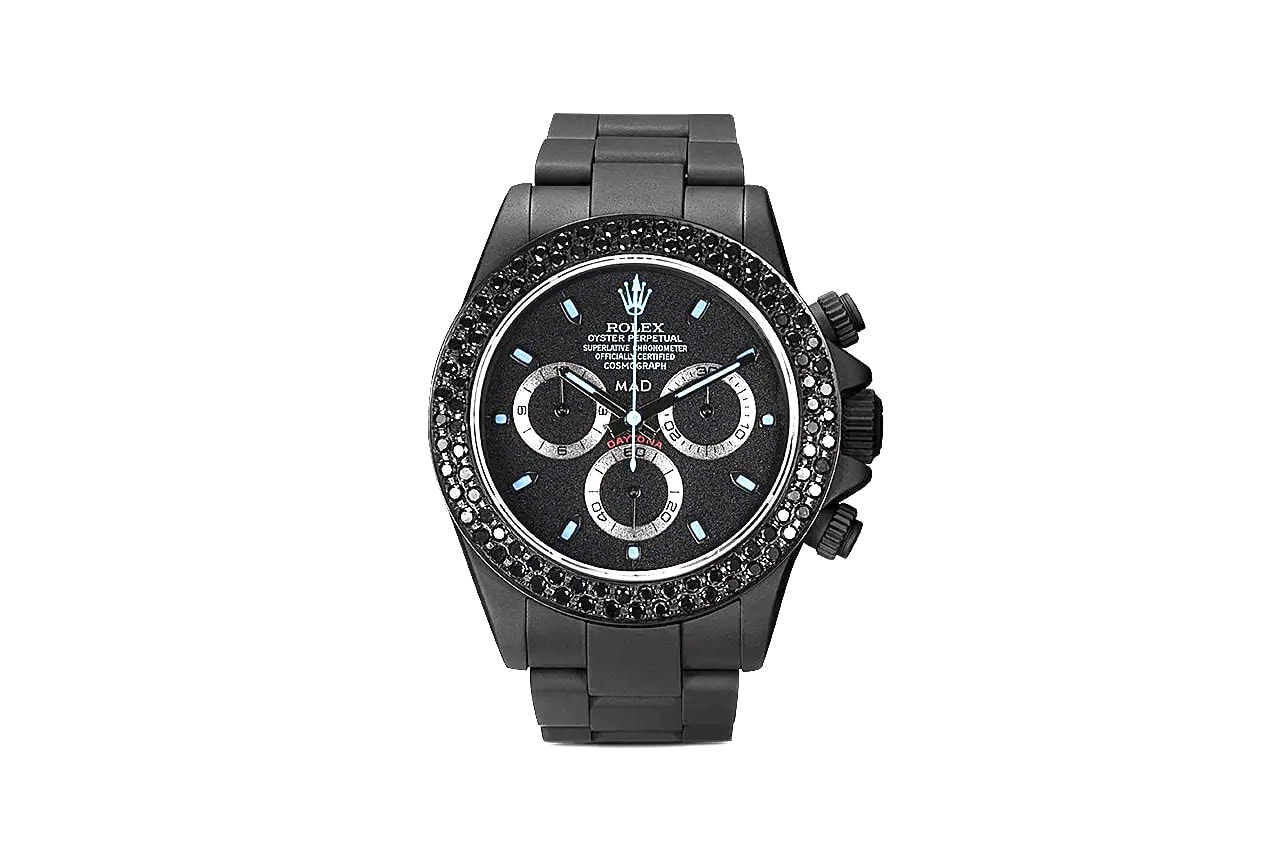MAD Paris Rolex Daytona Sapphire 40mm Watch Release Information $47049 USD Closer Look Luxury Timepiece Precious Gemstones Oyster Perpetual Chronometer DLC Coating