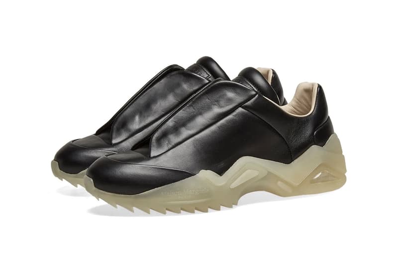 Maison Margiela 22 New Future Low Black White Chunky Sneaker Release Information Cop Online END.Clothing Retro Futuristic Translucent Shark Tooth Sole Unit Calfskin Leather Numbers Single Stitch Debossed