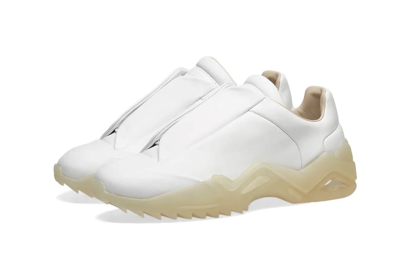 Maison Margiela 22 New Future Low Black White Chunky Sneaker Release Information Cop Online END.Clothing Retro Futuristic Translucent Shark Tooth Sole Unit Calfskin Leather Numbers Single Stitch Debossed 