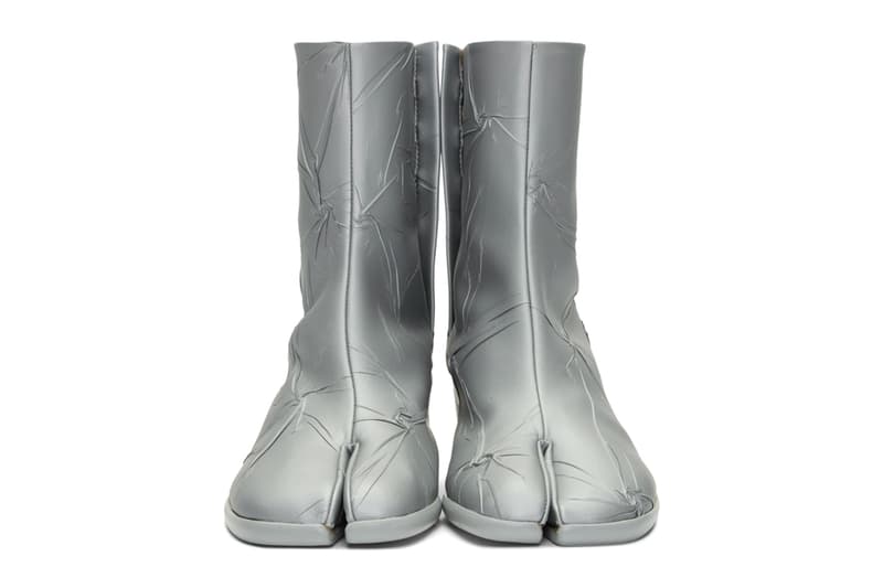 Maison Margiela Silver Metallic Tabi Boots Duct Tape Release info Buy 