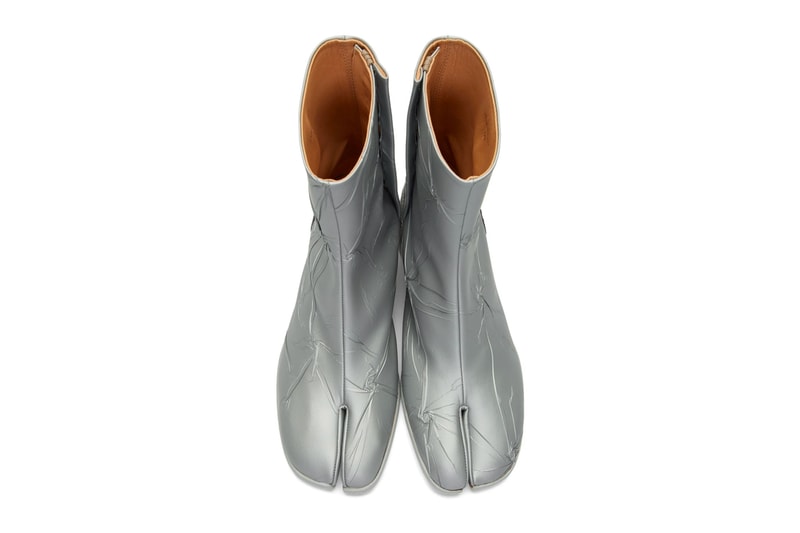 Maison Margiela Silver Metallic Tabi Boots Duct Tape Release info Buy 