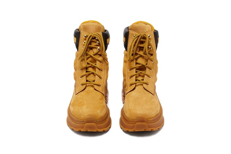Maison Margiela Union Foam-Insert Nubuck Leather Boots Tan Wheat Black Gum Colorway Footwear Release Information Cop Online MATCHESFASHION.COM Padded Ankle