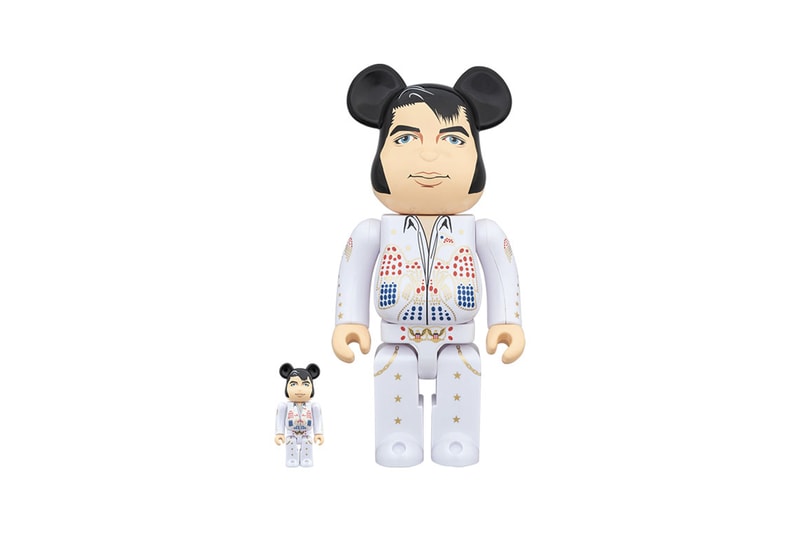 Medicom Toy BEARBRICK Elvis Presley 100 400 King of rock n roll american Japanese toy makers figures pompadour eyelet suit jumpsuit 