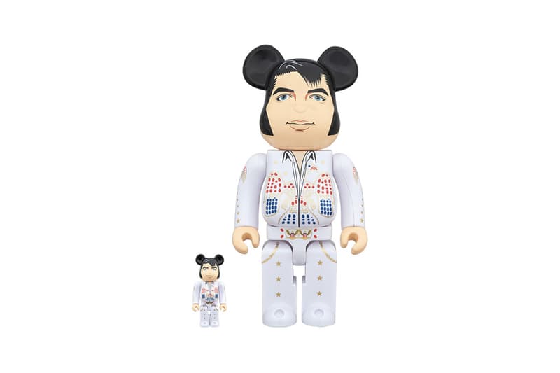 Medicom Toy BEARBRICK Elvis Presley 100 400 King of rock n roll american Japanese toy makers figures pompadour eyelet suit jumpsuit