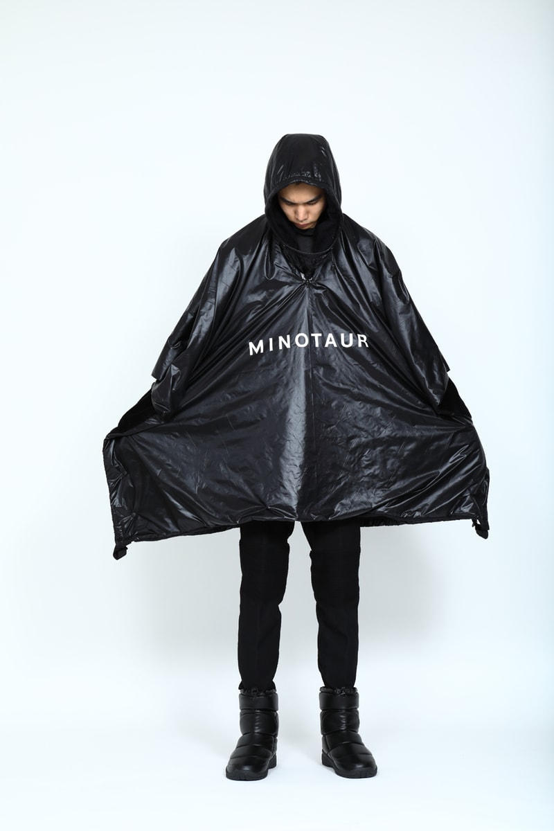 Minotaur Fall Winter 2019 collection Lookbook release Jackets Hats Pants Sweaters Tees Turtlenecks Bags Black Silver Blue Gray Denim Purple Green