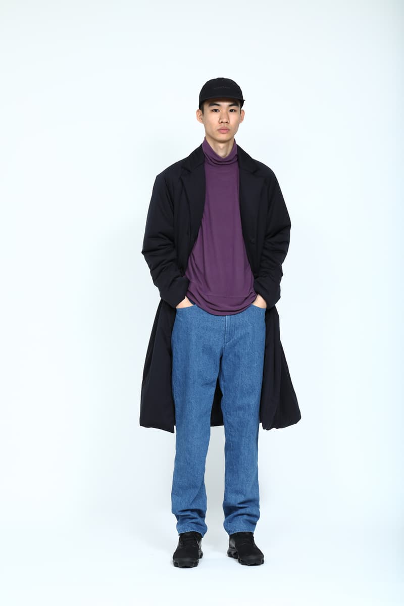 Minotaur Fall Winter 2019 collection Lookbook release Jackets Hats Pants Sweaters Tees Turtlenecks Bags Black Silver Blue Gray Denim Purple Green