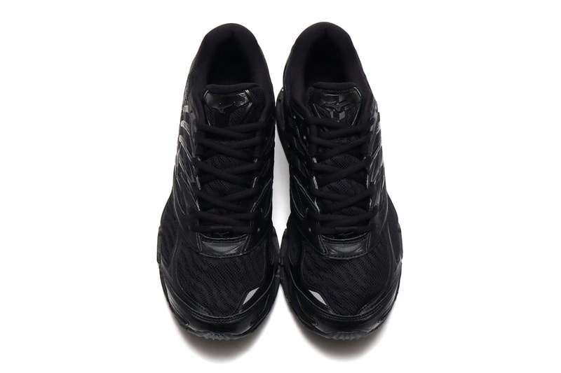 mizuno wave prophecy 8 black silver u4icx technology midsole triple black silver pu foam stability cushion corrugated strobel