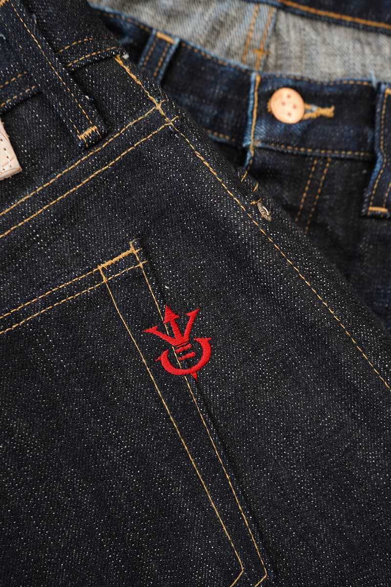 Naked and Famous Denim Dragon Ball Z Vegeta Jeans Release Teaser First Look Preview Information Cop Capsule Collection Super Saiyan Selvedge Raw 