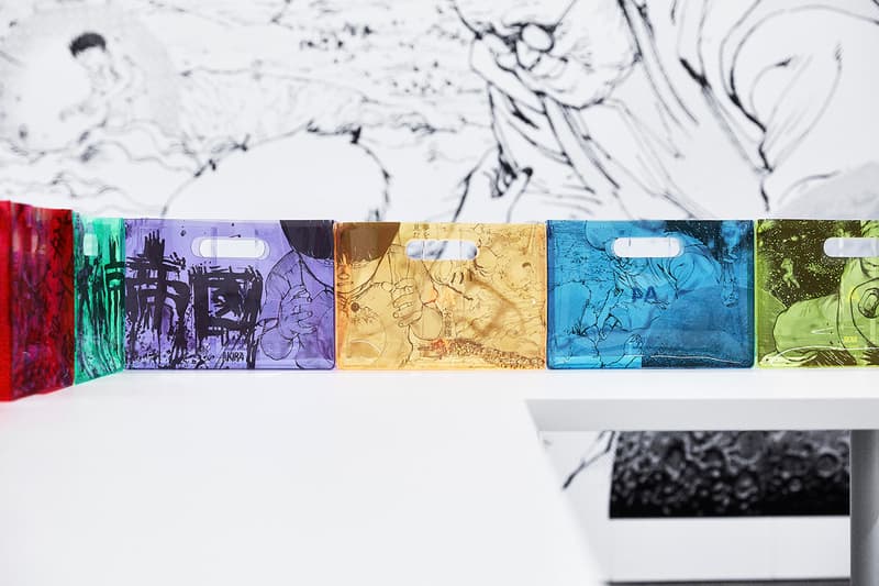 nana-nana x AKIRA ART WALL x Kosuke Kawamura Collaboration Bags A5 B6 PVC Exhibition First Look Inside Close Up Manga Anime Artwork Series