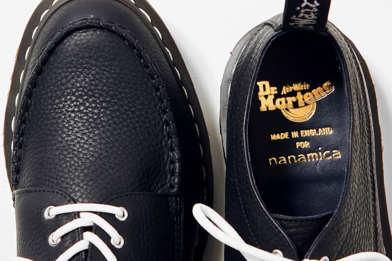 nanamica Dr Martens Camberwell MIE Black Brown nautical marine Japanese tokyo shoes footwear piece fine grain leather air cushioning ziggy sole grip traction tread stitching timeless classic vamp quarter