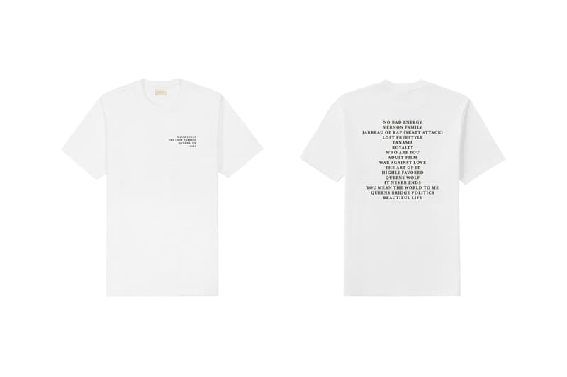 Nas x Aimé Leon Dore The Lost Tapes II Merch Capsule collaboration new york queens streetwear tracklist crewneck sweat t-shirt blunt ash tray candle queens wolf hooded sweatshirt hoodie longsleeve