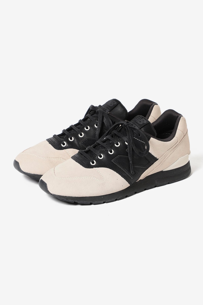 BEAMS PLUS New Balance CM996 Bespoke Capsule apparel corduroy saddle shoes black neutral white beige eyelets leather suede nubuck tonal stitching eyelets single vent 3 pockets 