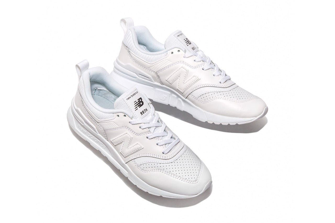all white leather new balance