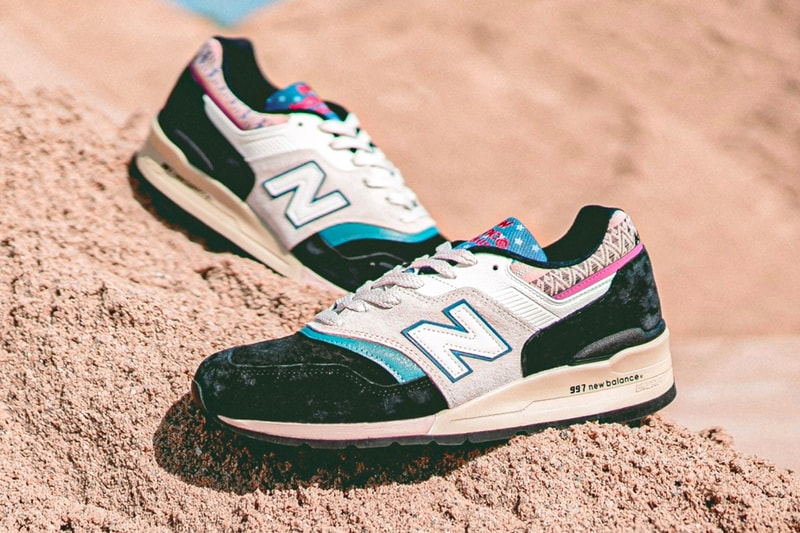 New Balance M997PAL M998AWK Made In USA multicolor black beige suede encap abzorb navajo americana hand made floral victorian 70s sneakers footwear 