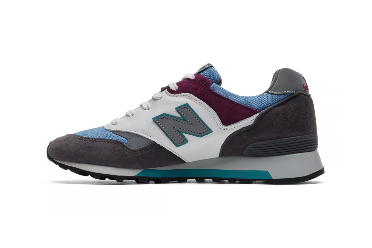 new balance made in uk 577 mountain wild sneaker release dark grey blue white colorway summer 2019 pigskin suede leather rubber