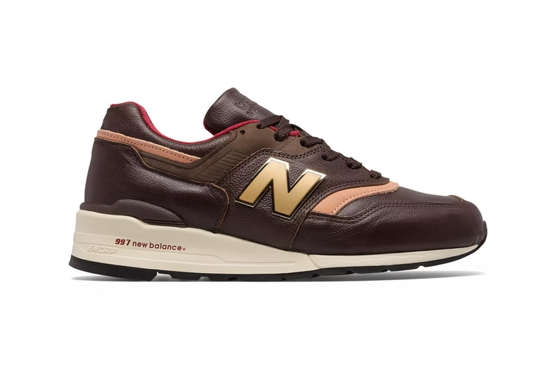 new balance made in us use 997 sneakers brown with tan leather metal colorway release 