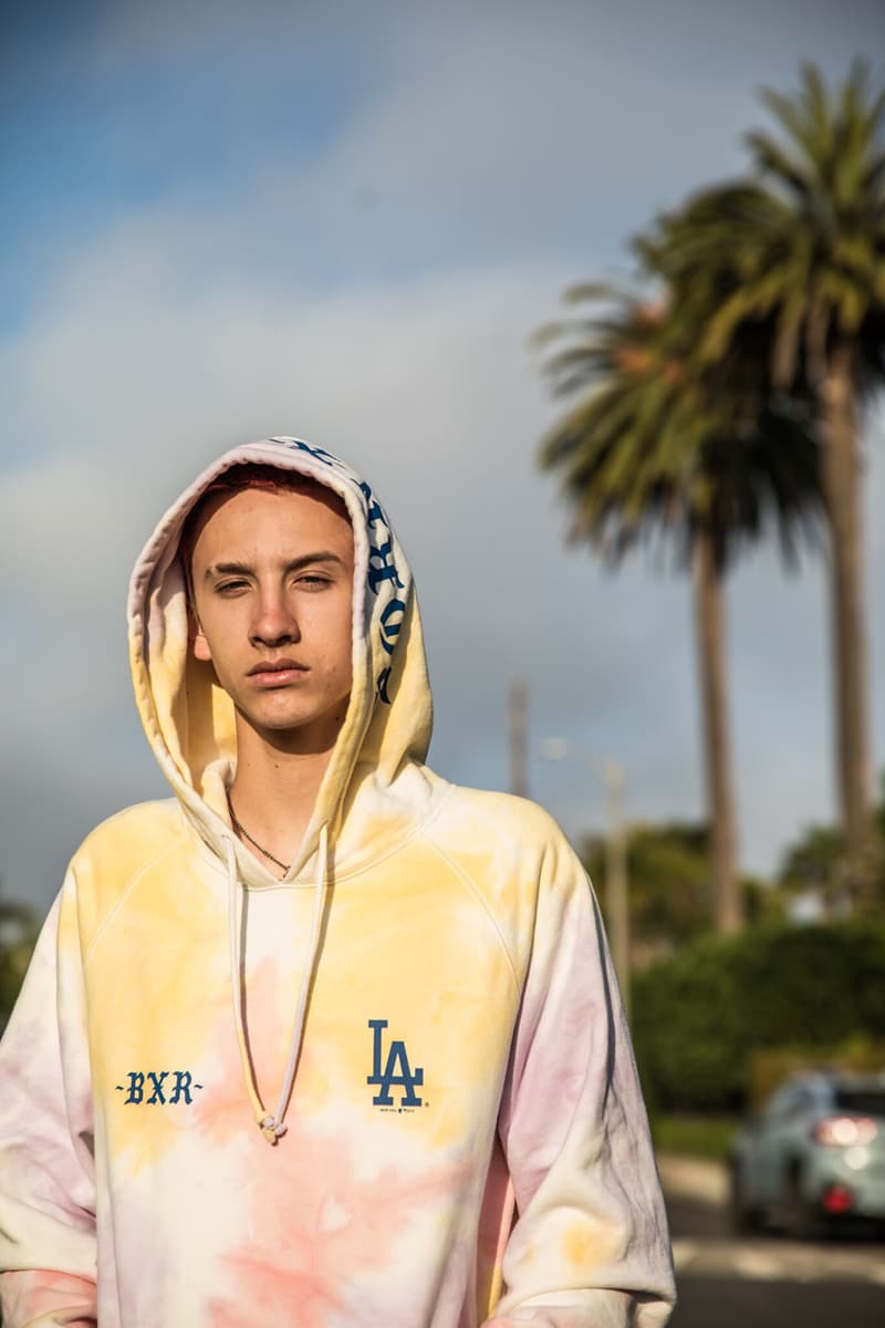 New Era BornxRaised Los Angeles Dodgers 59FIFTY Cap Tee Hoodie Blue Black White Red Yellow Pink Tie-dye hoodies july 19 2019