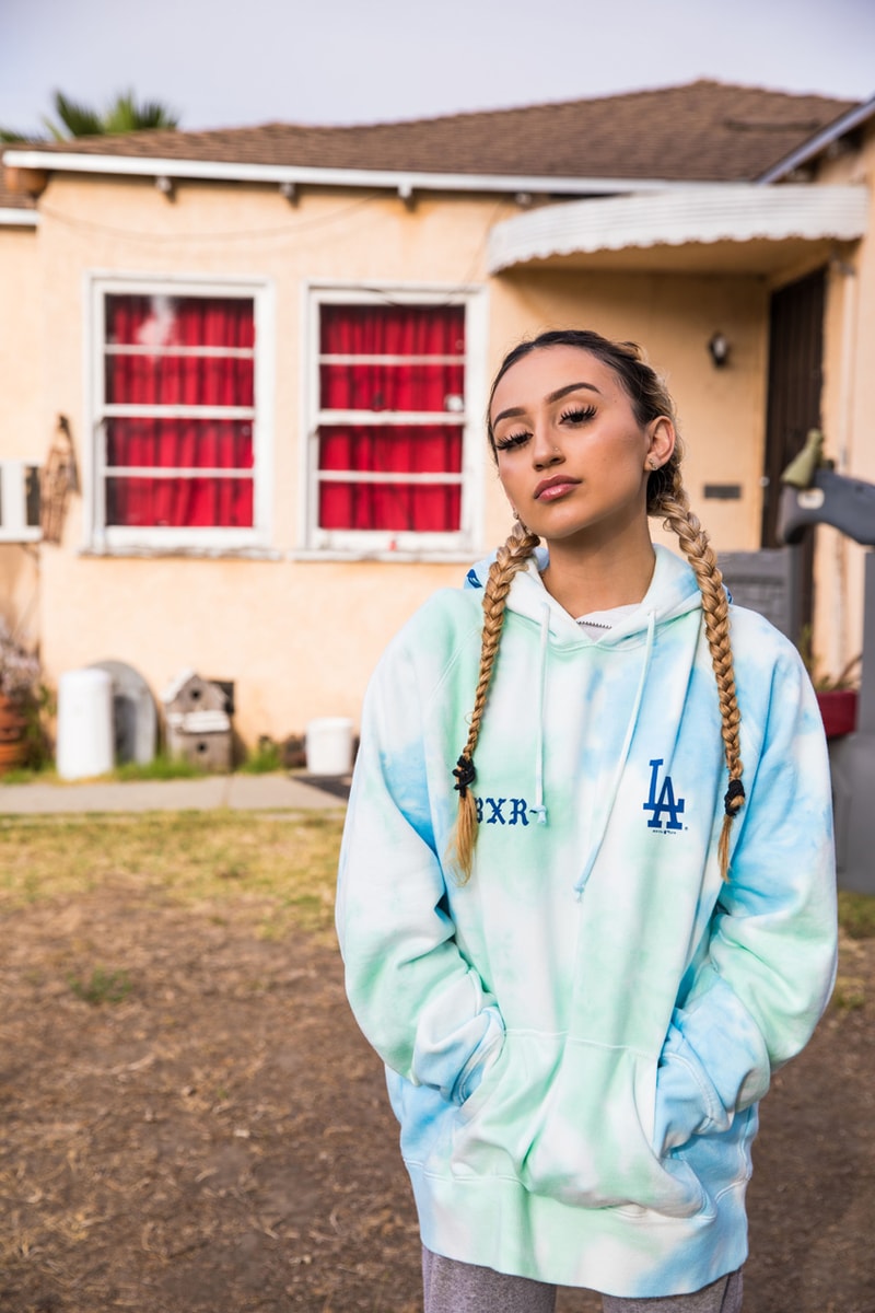New Era BornxRaised Los Angeles Dodgers 59FIFTY Cap Tee Hoodie Blue Black White Red Yellow Pink Tie-dye hoodies july 19 2019