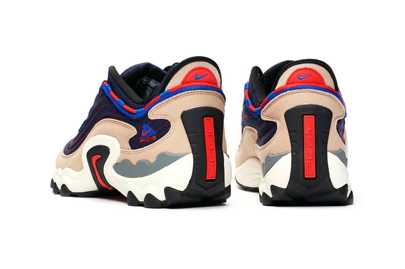 nike acg air skarn sneaker silhouette first look release details info red navy racer blue sand brown air max 97 sneakersnstuff buy cop purchase order