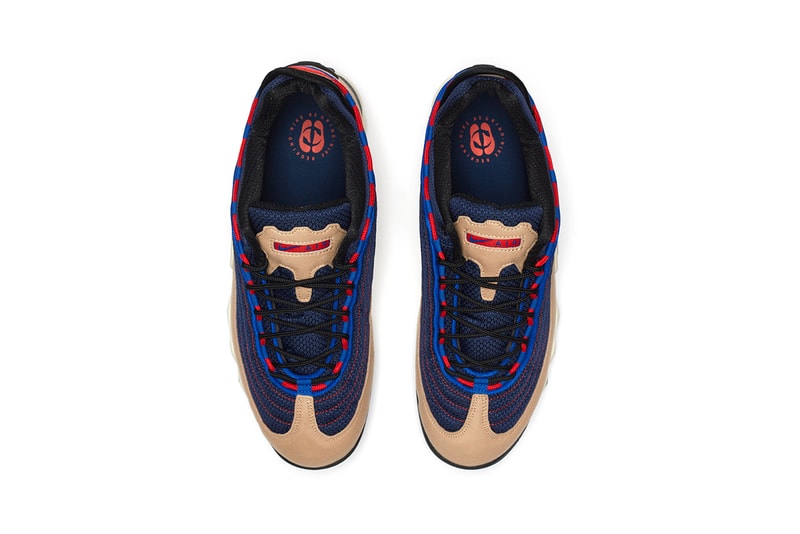 nike acg air skarn sneaker silhouette first look release details info red navy racer blue sand brown air max 97 sneakersnstuff buy cop purchase order