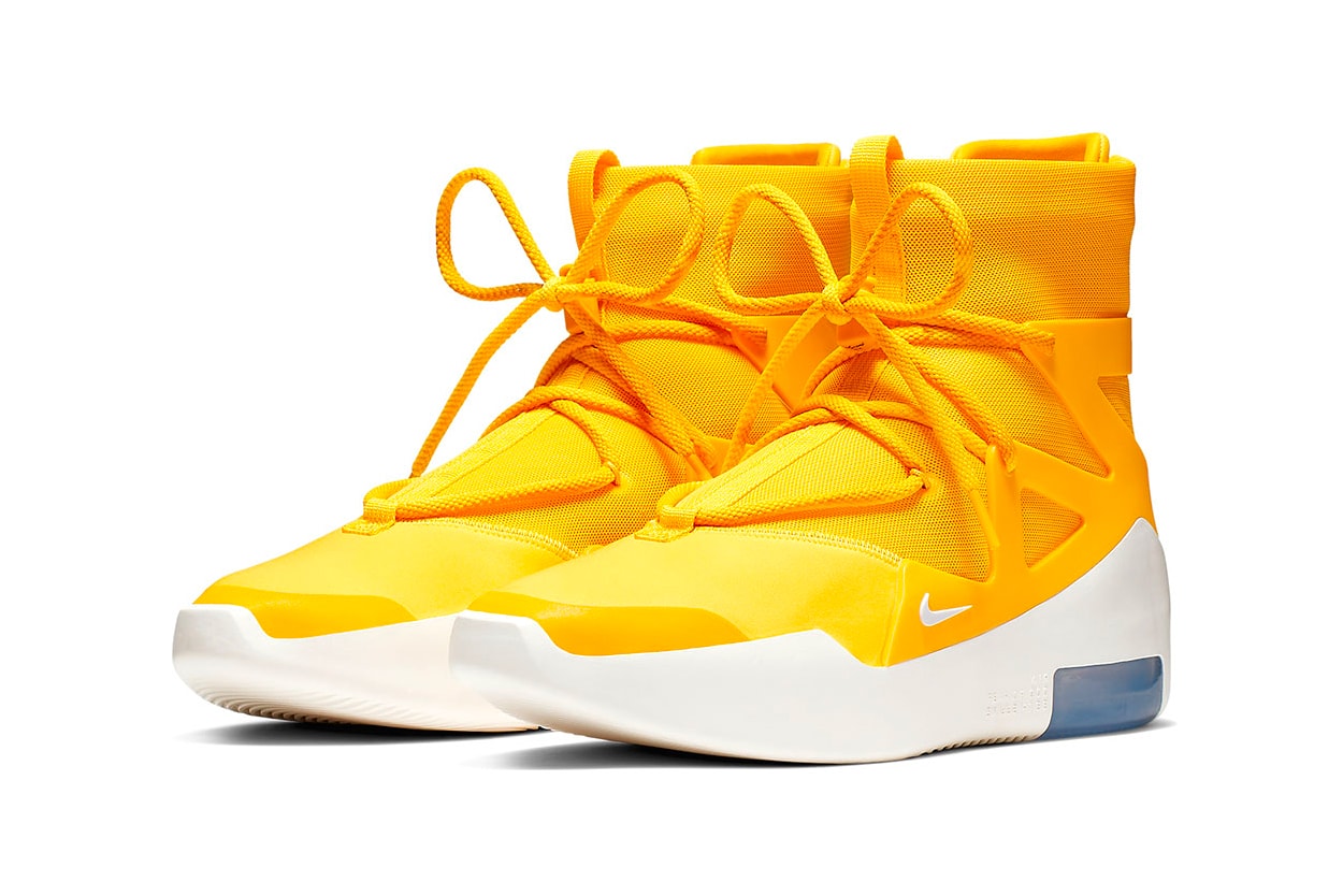 Nike Air Fear of God 1 Yellow Release Info AR4237-700 jerry lorenzo amarillo