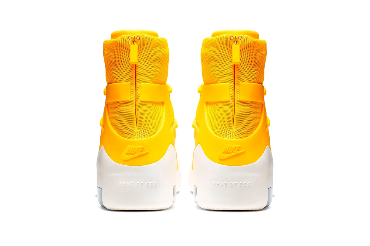 Nike Air Fear of God 1 Yellow Release Info AR4237-700 jerry lorenzo amarillo