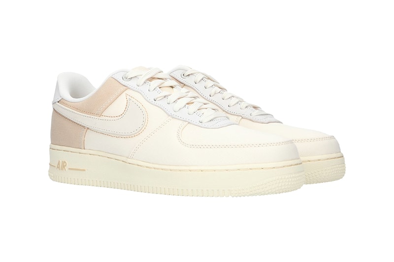 Nike Air Force 1 07 PRM 3 PALE IVORY LIGHT CREAM Release drop date info price CI1116-100 sportswear footwear shoes sneakers canvas