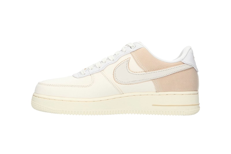 Nike Air Force 1 07 PRM 3 PALE IVORY LIGHT CREAM Release drop date info price CI1116-100 sportswear footwear shoes sneakers canvas