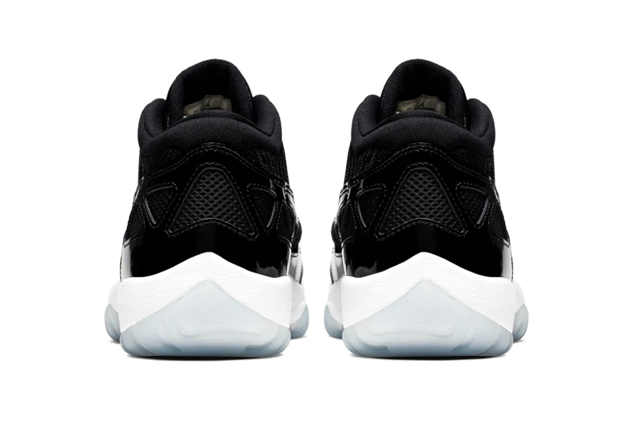 Nike Air Jordan 11 XI Low I.E. "Black/Dark Concord" Sneaker Release Information Cop Online Drop Date How To Buy Patent Icy Outsole "Space Jam"