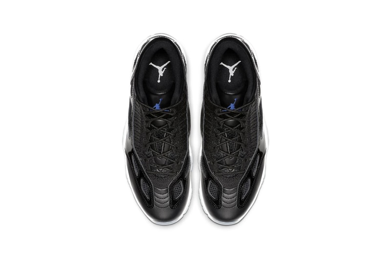 Nike Air Jordan 11 XI Low I.E. "Black/Dark Concord" Sneaker Release Information Cop Online Drop Date How To Buy Patent Icy Outsole "Space Jam"