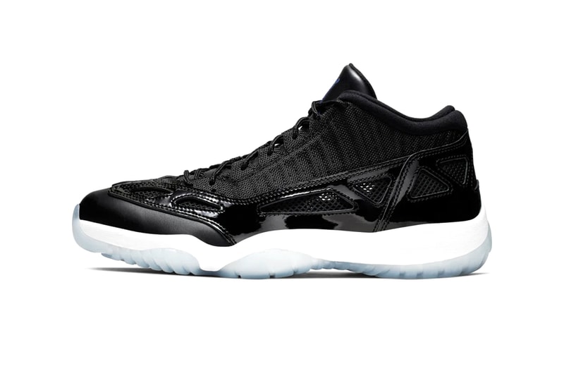 Nike Air Jordan 11 XI Low I.E. "Black/Dark Concord" Sneaker Release Information Cop Online Drop Date How To Buy Patent Icy Outsole "Space Jam"