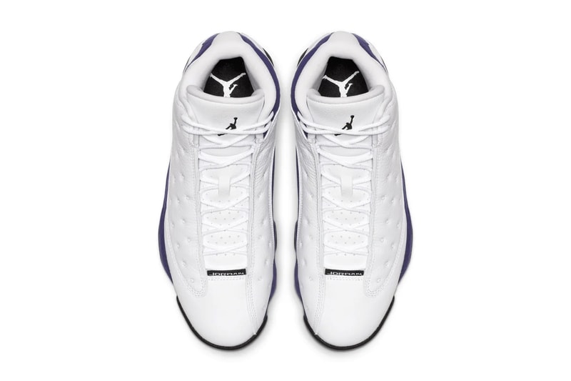 Air Jordan 13 "White/Court Purple" Release Info drop date snkrs app nike jordan brand mj michael lakers colors Air Jordan XIII