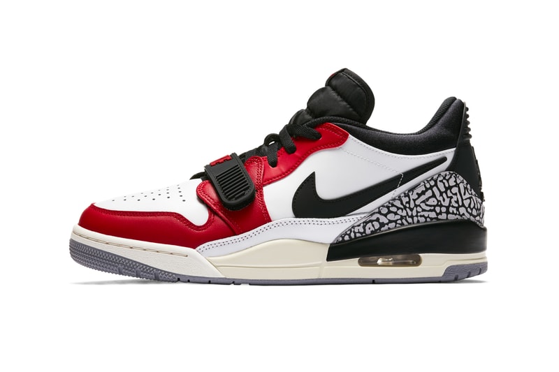 Nike Air Jordan Legacy 312 Summit White Varsity Red Michael Jordan Chicago Bulls retro vintage velcro strap grey pattern windy city area code low top