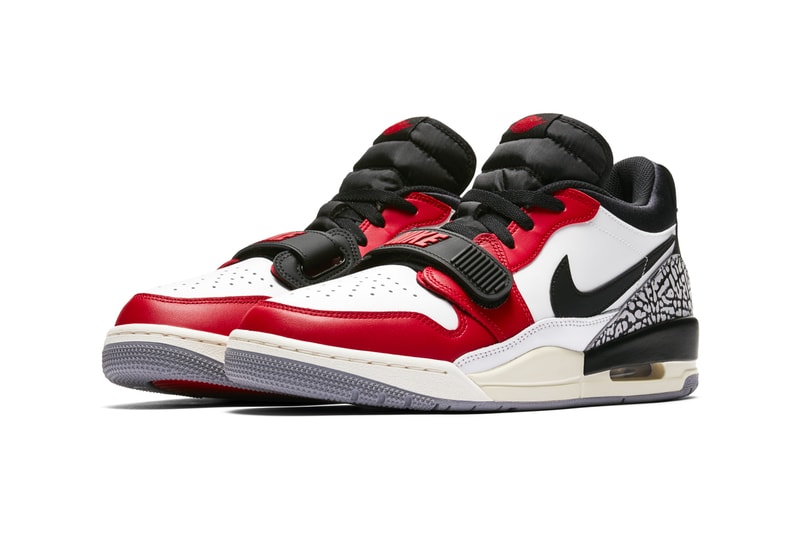 Nike Air Jordan Legacy 312 Summit White Varsity Red Michael Jordan Chicago Bulls retro vintage velcro strap grey pattern windy city area code low top
