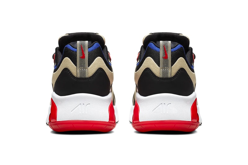 Nike Air Max 200 Team Gold University Red air unit sole mesh perwinkle suede heel reflective bubbles tint chunky round laces blue sneaker footwear swoosh